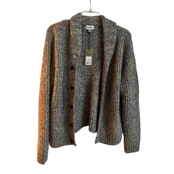 GOODFELLOW & CO Gray Chunky Shawl Collared Cardigan Size Large New w/ Tag - Picture 8 of 10